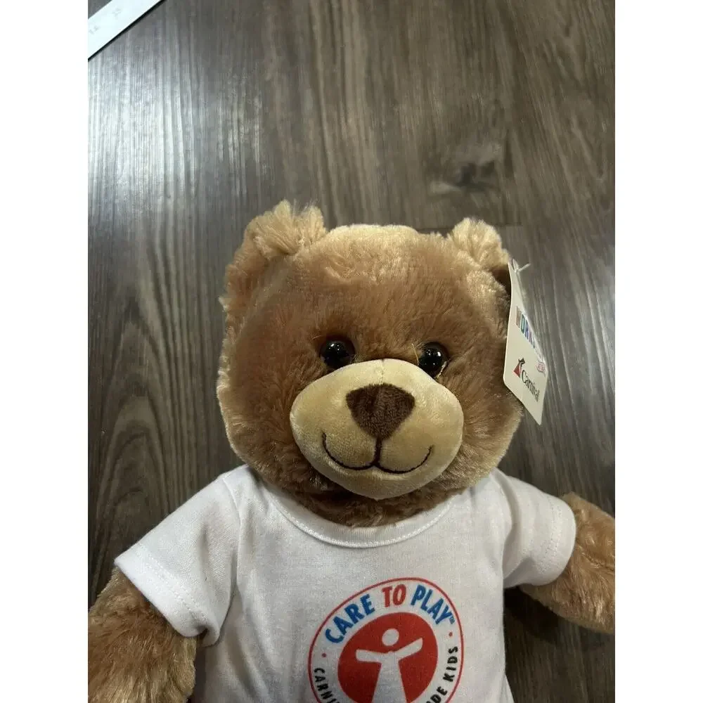 NEW Build A‎ Bear Carnival Cruise Ship Plush Logo Brown Bear Stuffed Animal